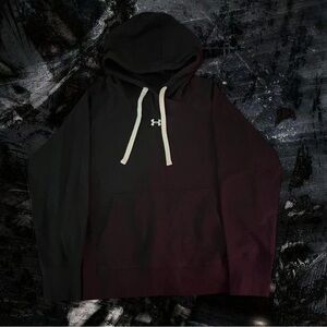 Under Armour Men's Black Hoodie with White Accents